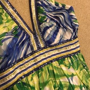 BCBG MaxAzria Silk Halter Maxi Dress, Sz 6